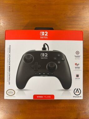 Nintendo Switch 2 PowerA Advantage Wired Controller - Black - NEW